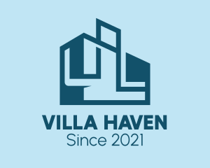 Villa - Geometric Villa House logo design