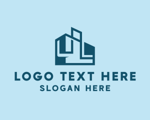 Residential - Geometric House Architecture logo design