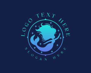 Aqua - Siren Ocean Mermaid logo design
