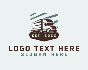 Automobile - Trailer Truck Speed Delivery logo design