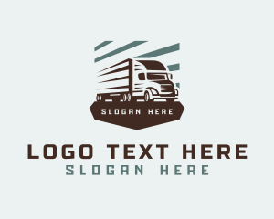 Trailer Truck Speed Delivery Logo