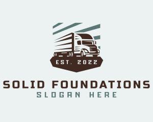 Trucker - Trailer Truck Speed Delivery logo design