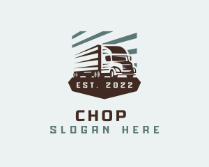Moving Company - Trailer Truck Speed Delivery logo design