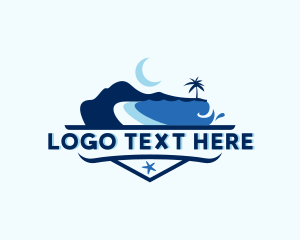 Ocean - Island Beach Resort logo design