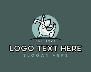 Dobermann - Pet Shop Dog Bone logo design