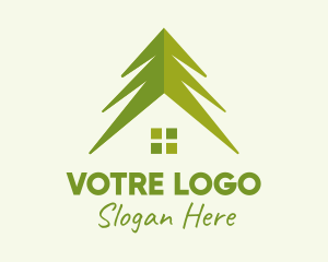 Cabin - Pine Tree House logo design
