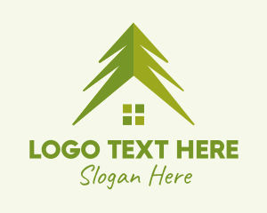 House - Pine Tree House logo design