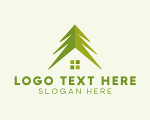 Forest - Pine Tree House logo design