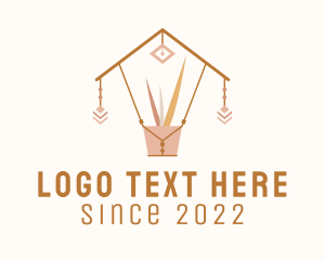Earrings - Tribal Macrame Handicraft logo design