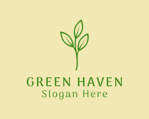 Green Seedling Plant logo design