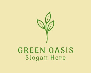 Green Seedling Plant logo design