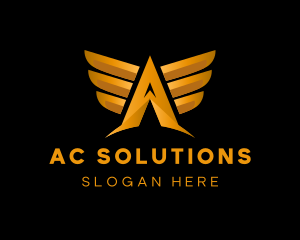 Flight Aviation Wings logo design