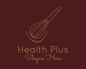 Baking Supplies - Minimalist Gold Whisk logo design