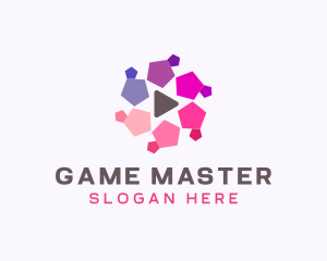 Player - Geometric Media Player logo design