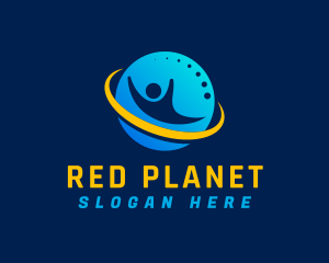 Human Planet Orbit logo design