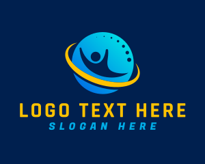 Social - Human Planet Orbit logo design