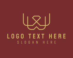 Yellow - Modern Luxury Jewel Letter W logo design