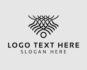 Black And White - Modern Net Waves logo design