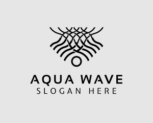 Modern Net Waves logo design