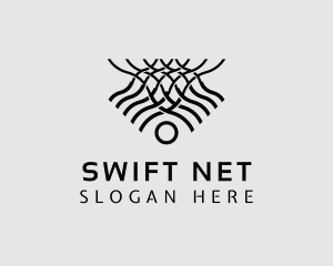 Modern Net Waves logo design