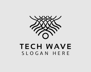 Modern Net Waves logo design