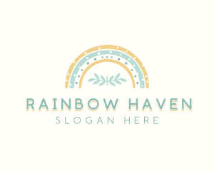 Kindergarten Nursery Rainbow logo design