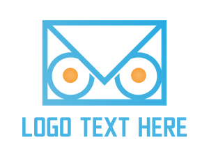 Post - Owl Mail Envelope logo design