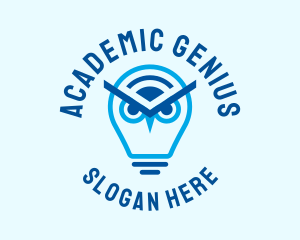 Professor - Idea Bulb Owl logo design