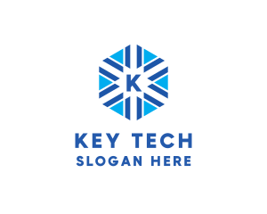 Digital Tech Hexagon  logo design