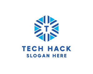 Digital Tech Hexagon  logo design