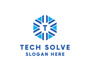 Digital Tech Hexagon  logo design