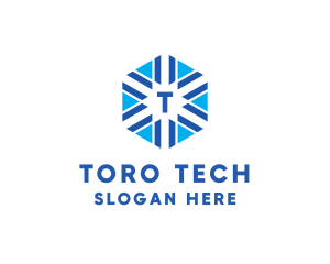 Digital Tech Hexagon  logo design