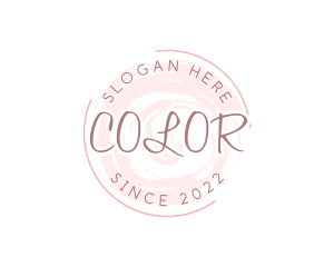 Skincare - Pink Circle Watercolor logo design
