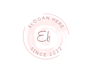 Wedding - Pink Circle Watercolor logo design