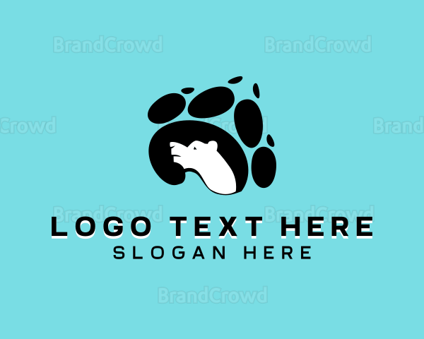 Dog Paw Veterinarian Logo