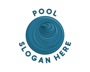 Blue Whirlpool Water  logo design