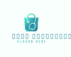 Online Shopping - Stethoscope Medical Bag logo design