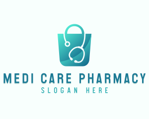 Pharmacist - Stethoscope Medical Bag logo design