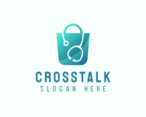 Shopping - Stethoscope Medical Bag logo design