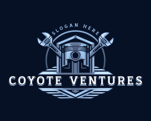 Piston Engine Wrench logo design