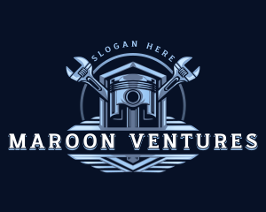 Piston Engine Wrench logo design