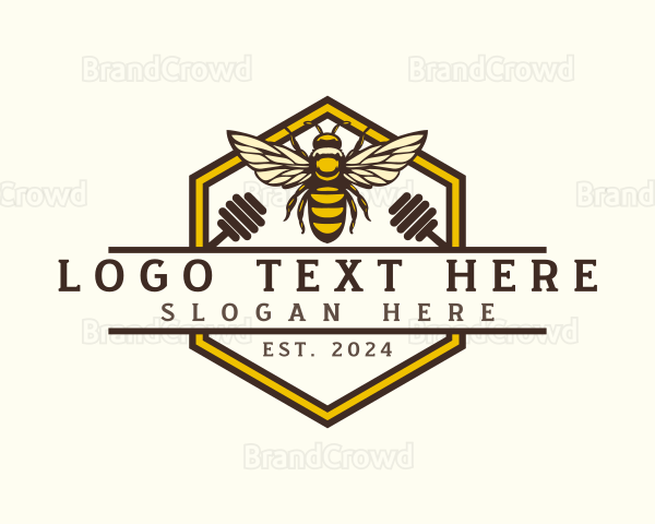 Hexagon Honeybee Farm Logo