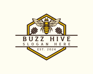 Hexagon Honeybee Farm logo design