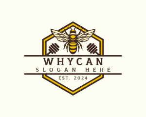 Bee - Hexagon Honeybee Farm logo design