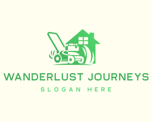 Planting - Lawn Grass Mower logo design
