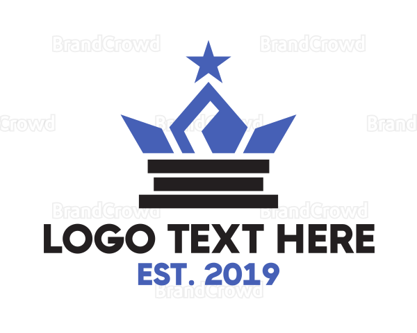 Geometric Star Crown Logo