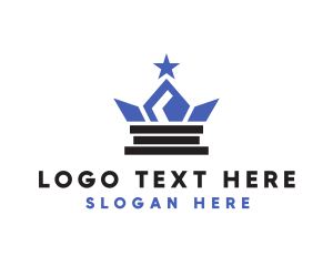 Modern - Geometric Star Crown logo design