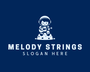 Guitar - Musician Guitar Astronaut logo design