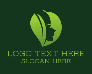 Green - Natural Spa Woman logo design