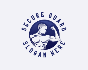 Muscular Fitness Bodybuilder Logo